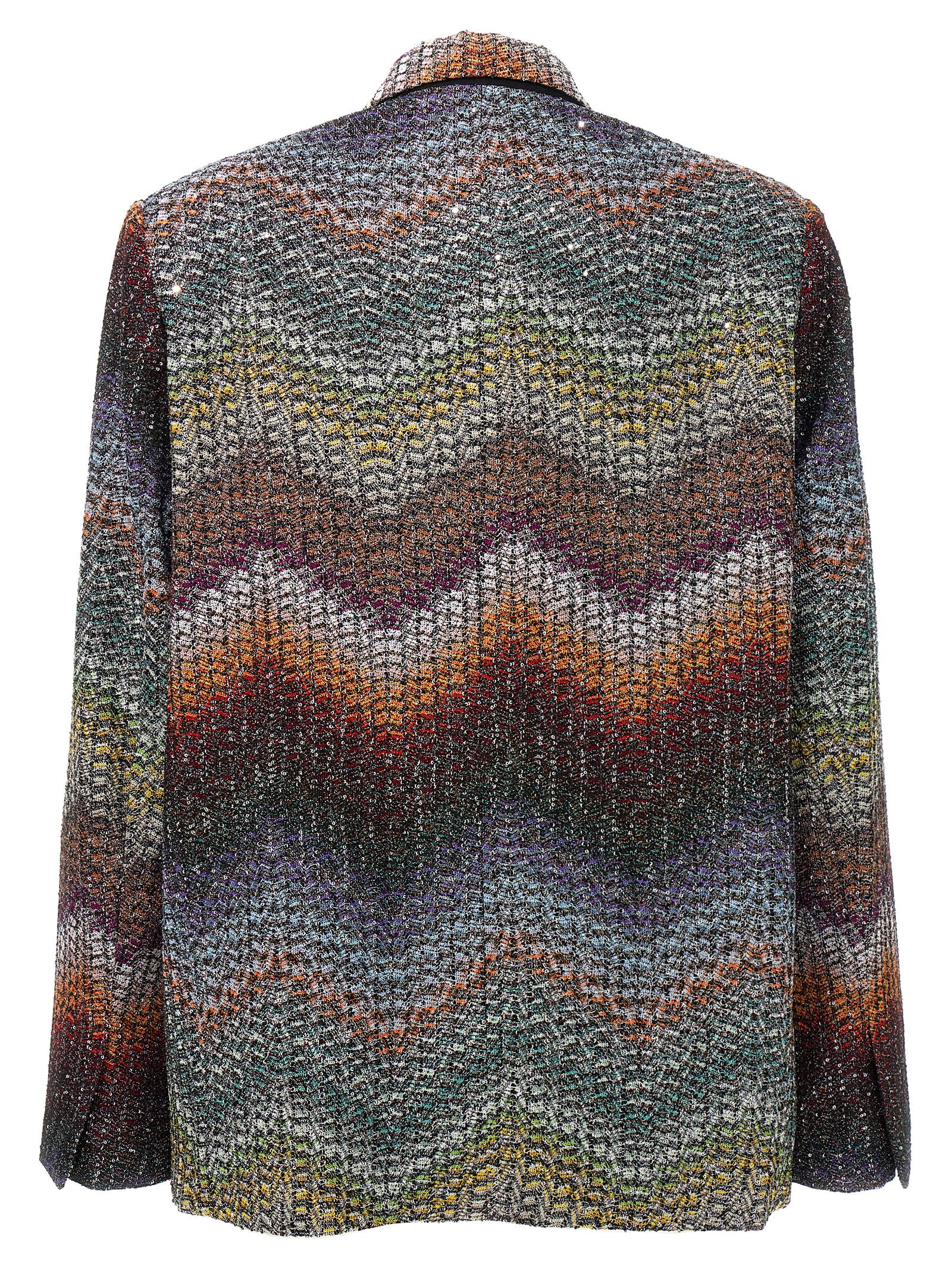 MISSONI - MISSONI - Lamé and sequin viscose blazer - Women’s Clothing