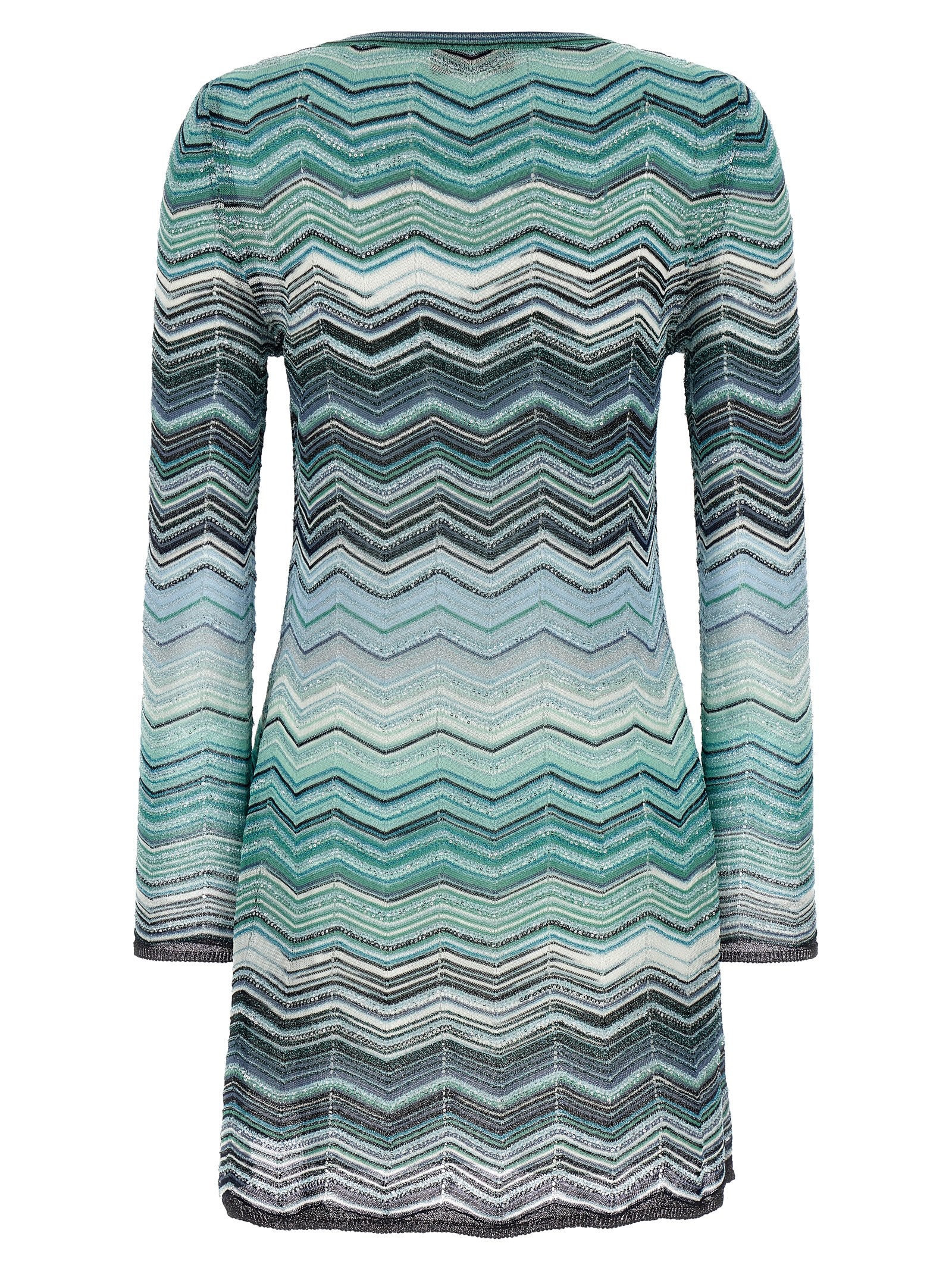 MISSONI Women's Chevron Lamé Dress Green