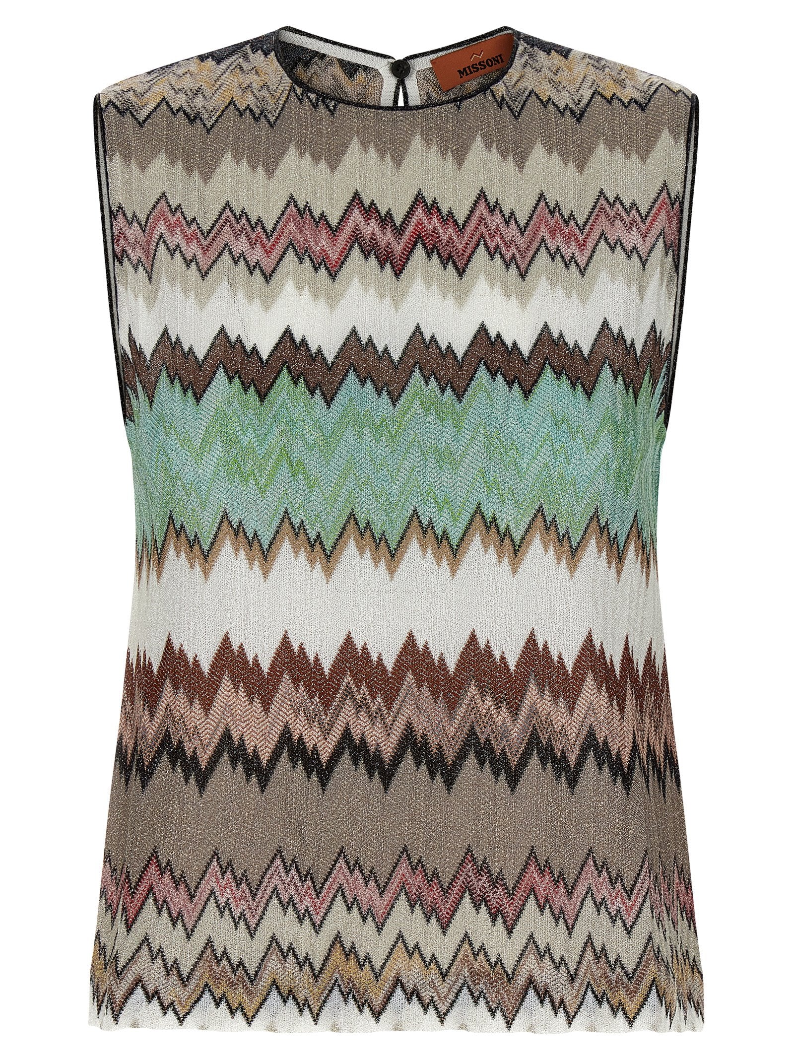 MISSONI Women's Zigzag Lamé Top Multicolor