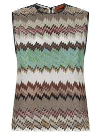 MISSONI Women's Zigzag Lamé Top Multicolor