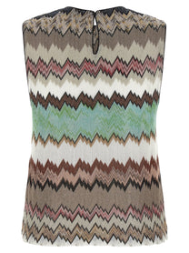 MISSONI Women's Zigzag Lamé Top Multicolor