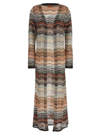 MISSONI - MISSONI Women’s Chevron Lamé Cardigan Multicolor - Women’s Knitwear