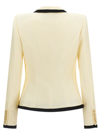 BALMAIN Women's Maxi Shoulder Strap Blazer White/Black