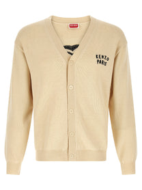 KENZO - KENZO Men’s Kenzo Boke Heart Cardigan Beige - Men’s Knitwear