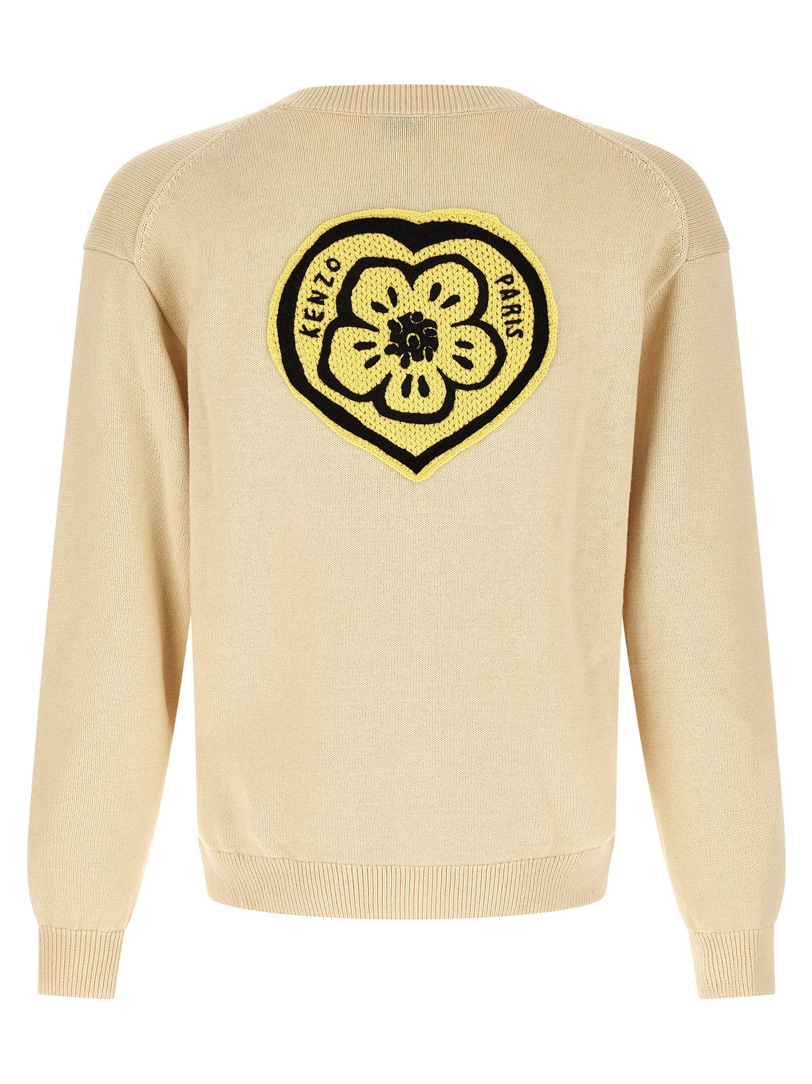 KENZO - KENZO Men’s Kenzo Boke Heart Cardigan Beige - Men’s Knitwear