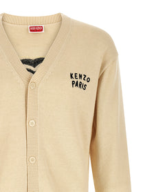 KENZO - KENZO Men’s Kenzo Boke Heart Cardigan Beige - Men’s Knitwear
