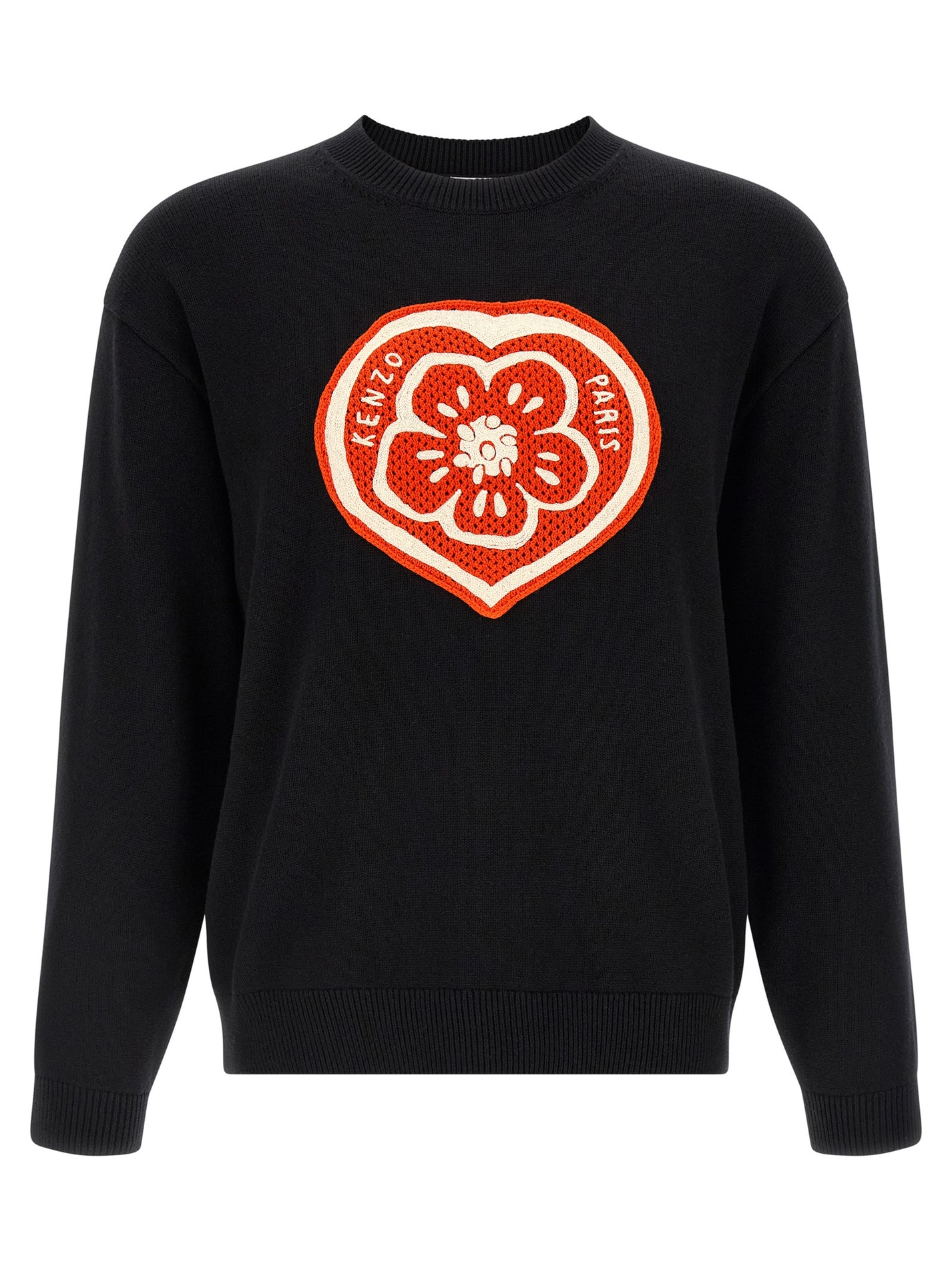 KENZO - KENZO Men’s Kenzo Boke Heart Sweater Black - Men’s Knitwear