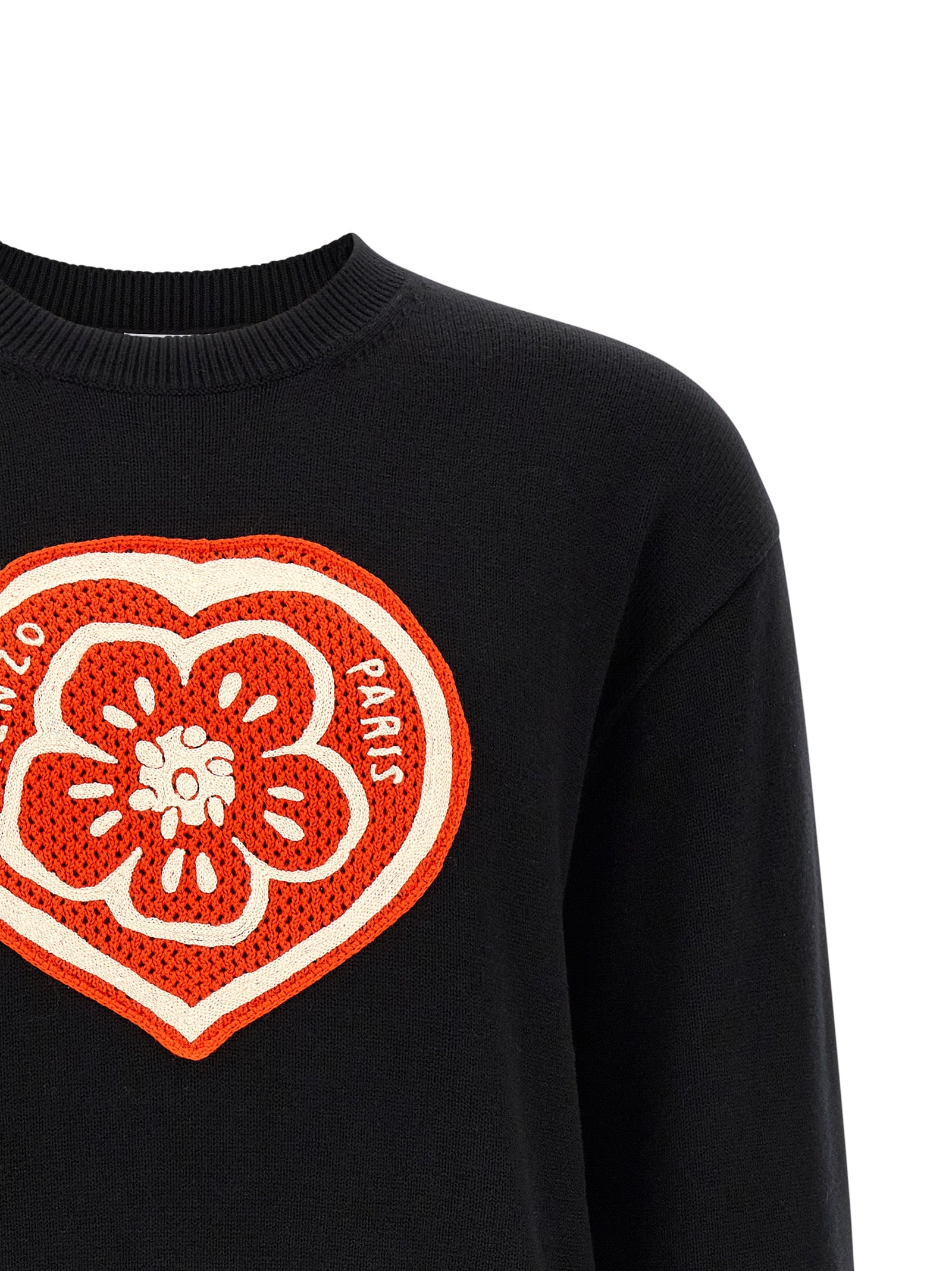 KENZO - KENZO Men’s Kenzo Boke Heart Sweater Black - Men’s Knitwear
