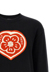 KENZO - KENZO Men’s Kenzo Boke Heart Sweater Black - Men’s Knitwear