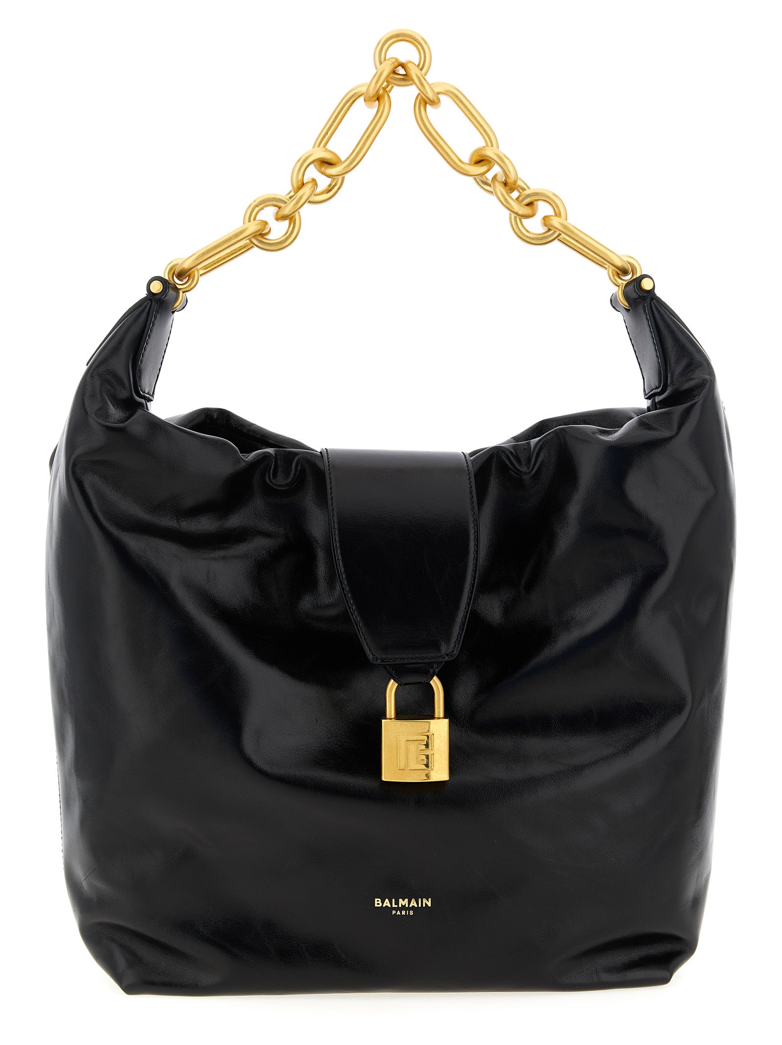 BALMAIN - BALMAIN Women’s Sync Hobo Shoulder Bag Black - Women’s Bags