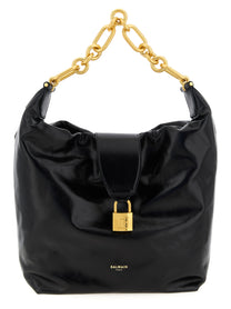 BALMAIN - BALMAIN Women’s Sync Hobo Shoulder Bag Black - Women’s Bags