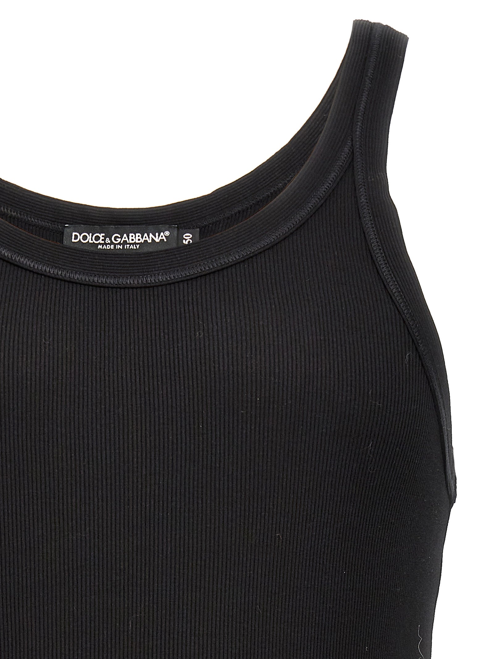 DOLCE &amp; GABBANA - DOLCE &amp; GABBANA - Ribbed tank top - Men’s Tops