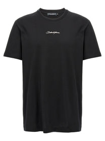 DOLCE &amp; GABBANA - DOLCE &amp; GABBANA - Logo embroidery t-shirt - Men’s Tops