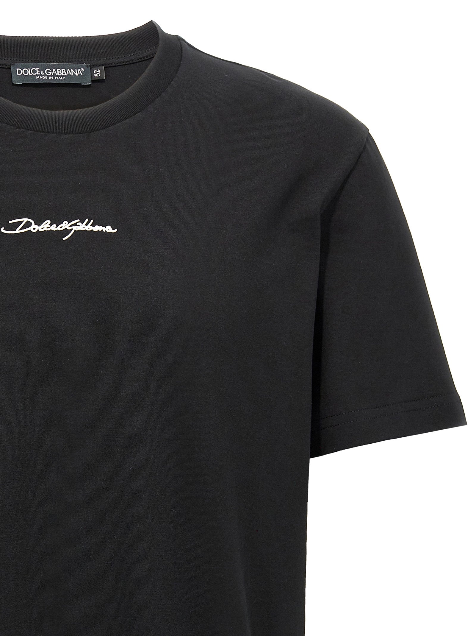 DOLCE &amp; GABBANA - DOLCE &amp; GABBANA - Logo embroidery t-shirt - Men’s Tops