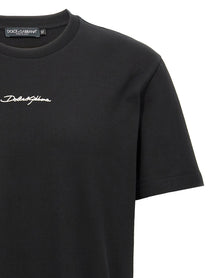 DOLCE &amp; GABBANA - DOLCE &amp; GABBANA - Logo embroidery t-shirt - Men’s Tops