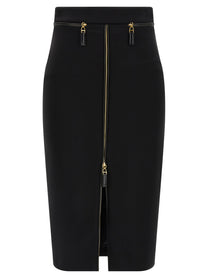 ELISABETTA FRANCHI Women's Zip Skirt Black