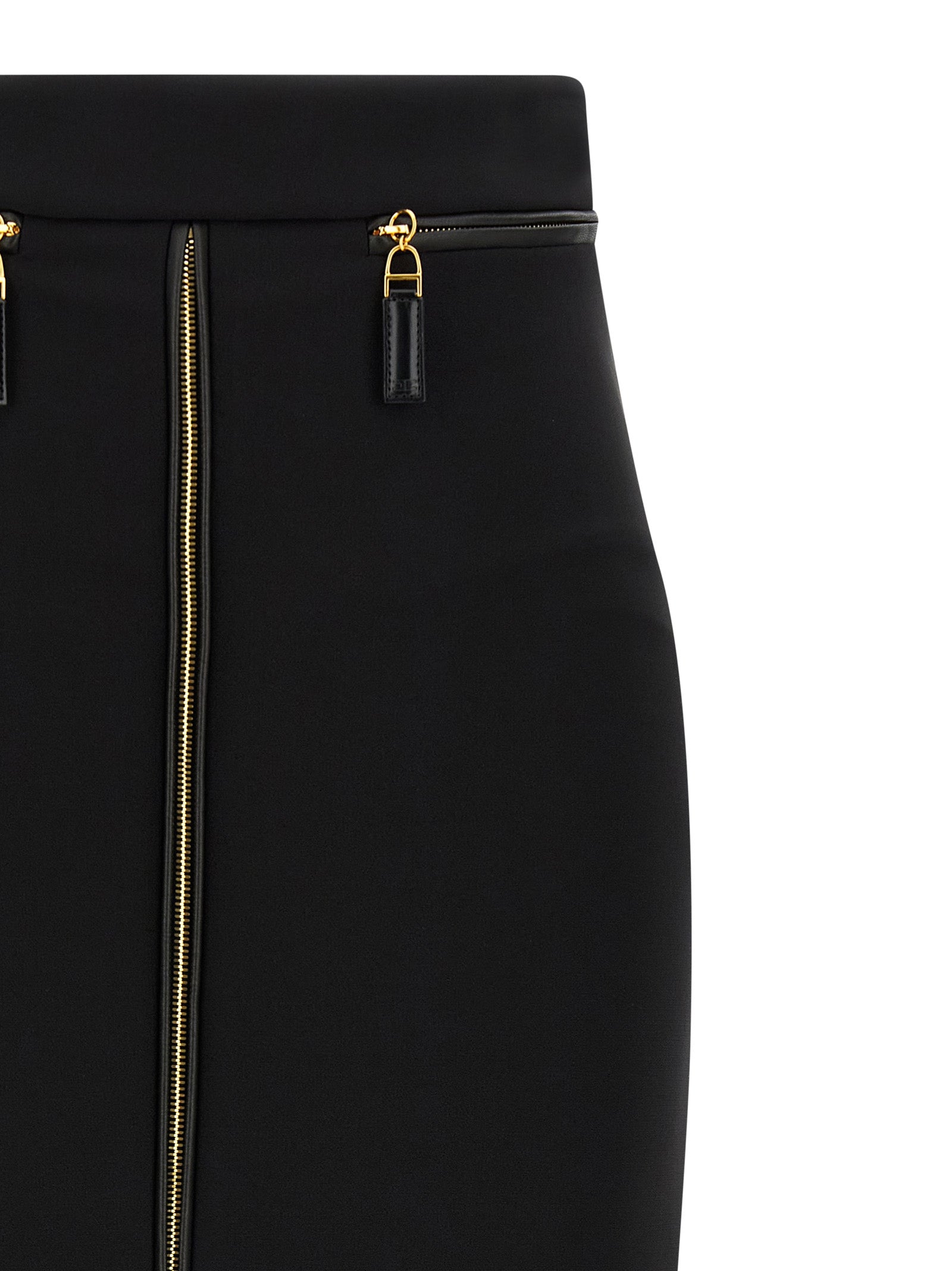 ELISABETTA FRANCHI Women's Zip Skirt Black