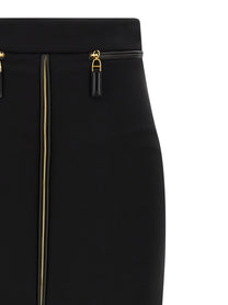 ELISABETTA FRANCHI Women's Zip Skirt Black