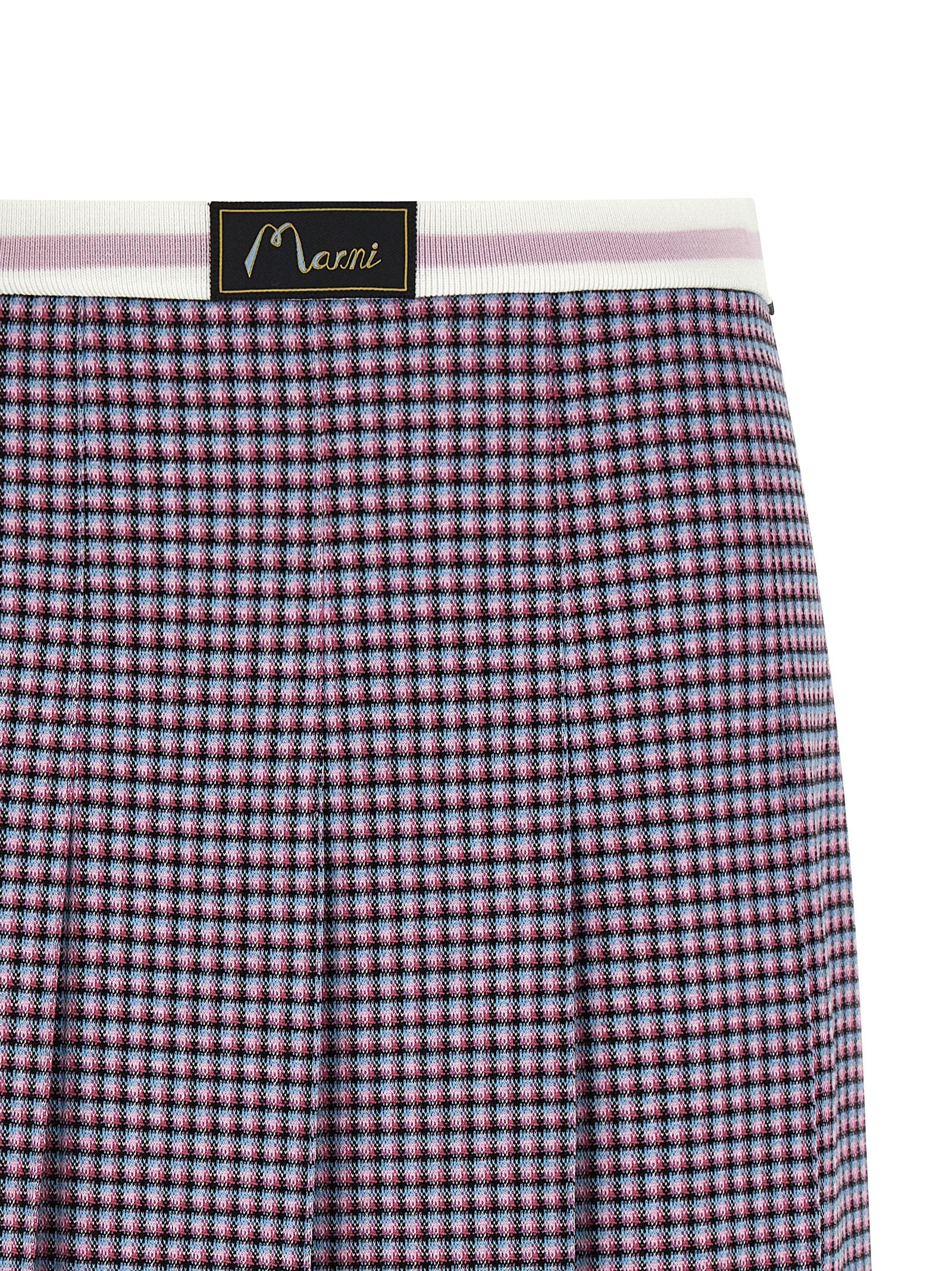 MARNI - MARNI Women’s Houndstooth Skirt Purple - Women’s Bottoms