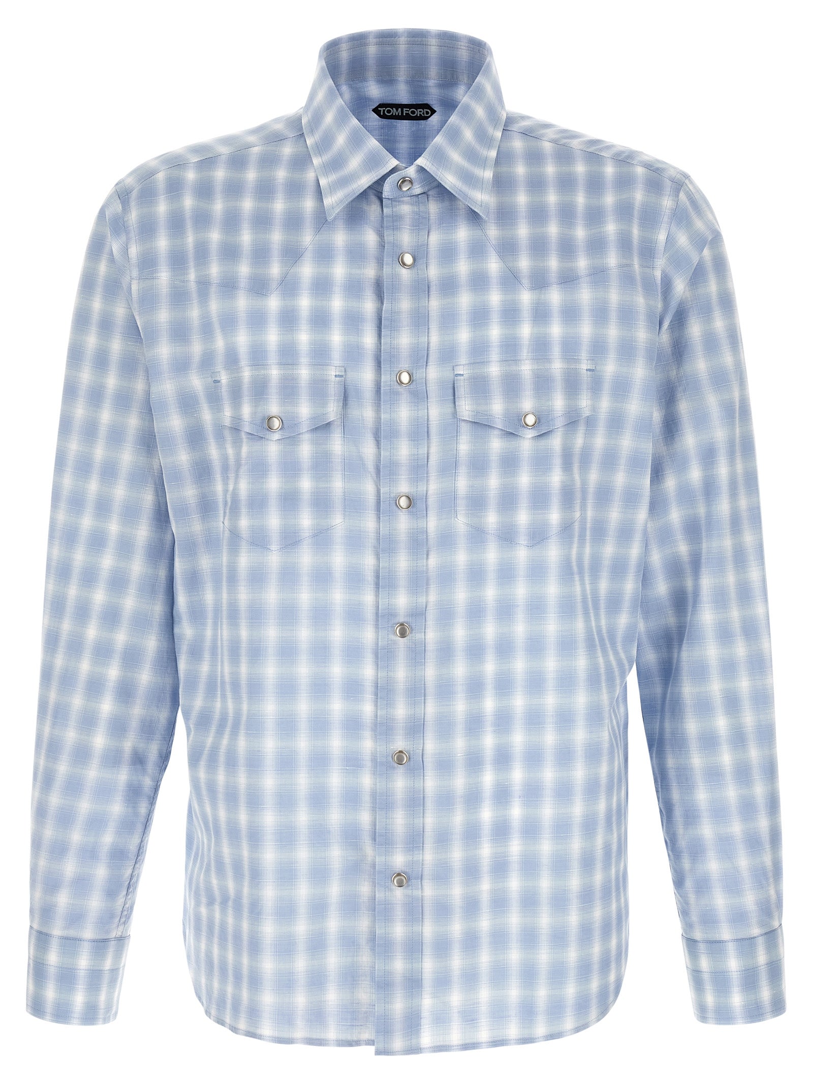 TOM FORD Men's Western Shirt Light Blue