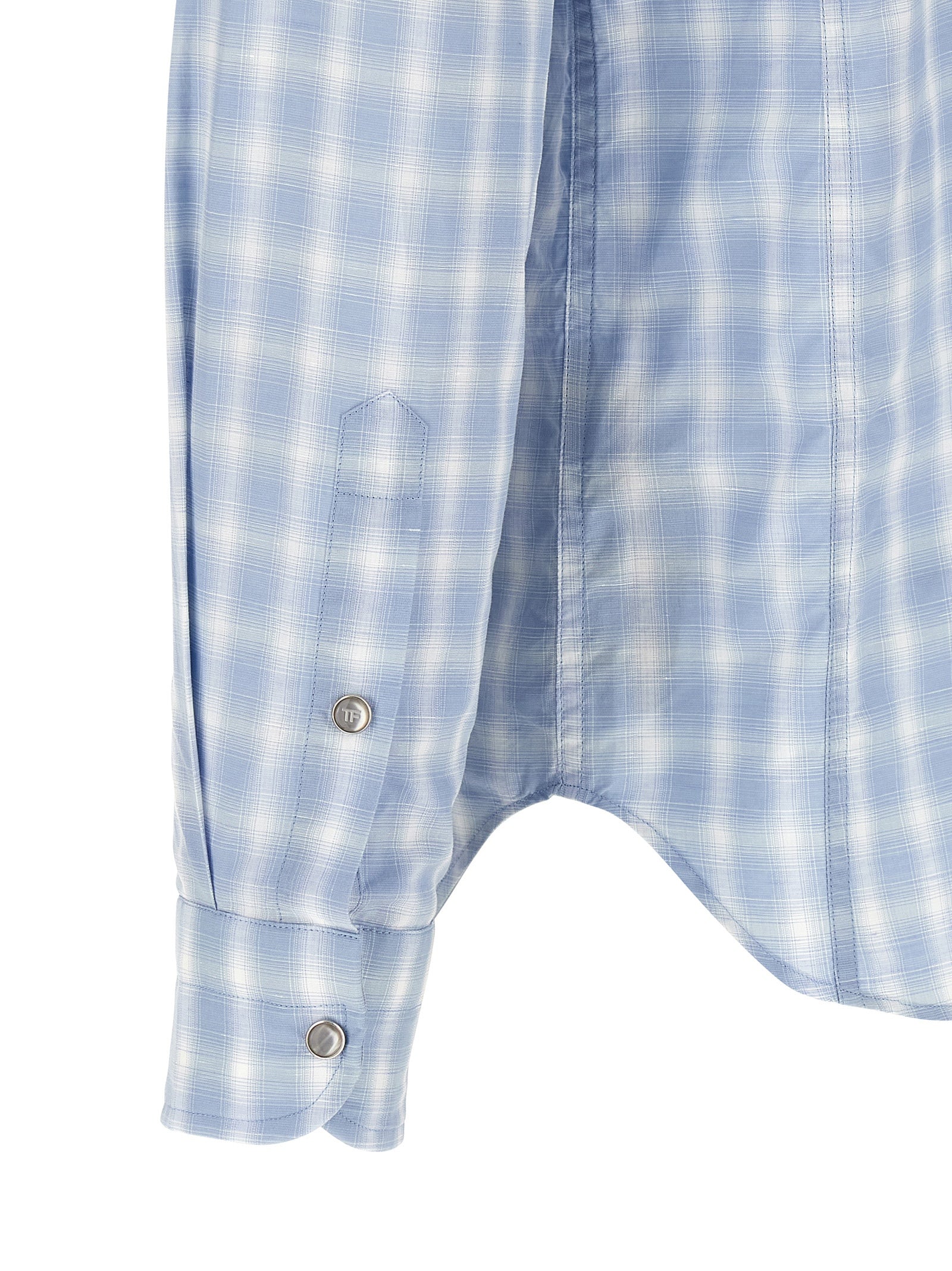 TOM FORD Men's Western Shirt Light Blue