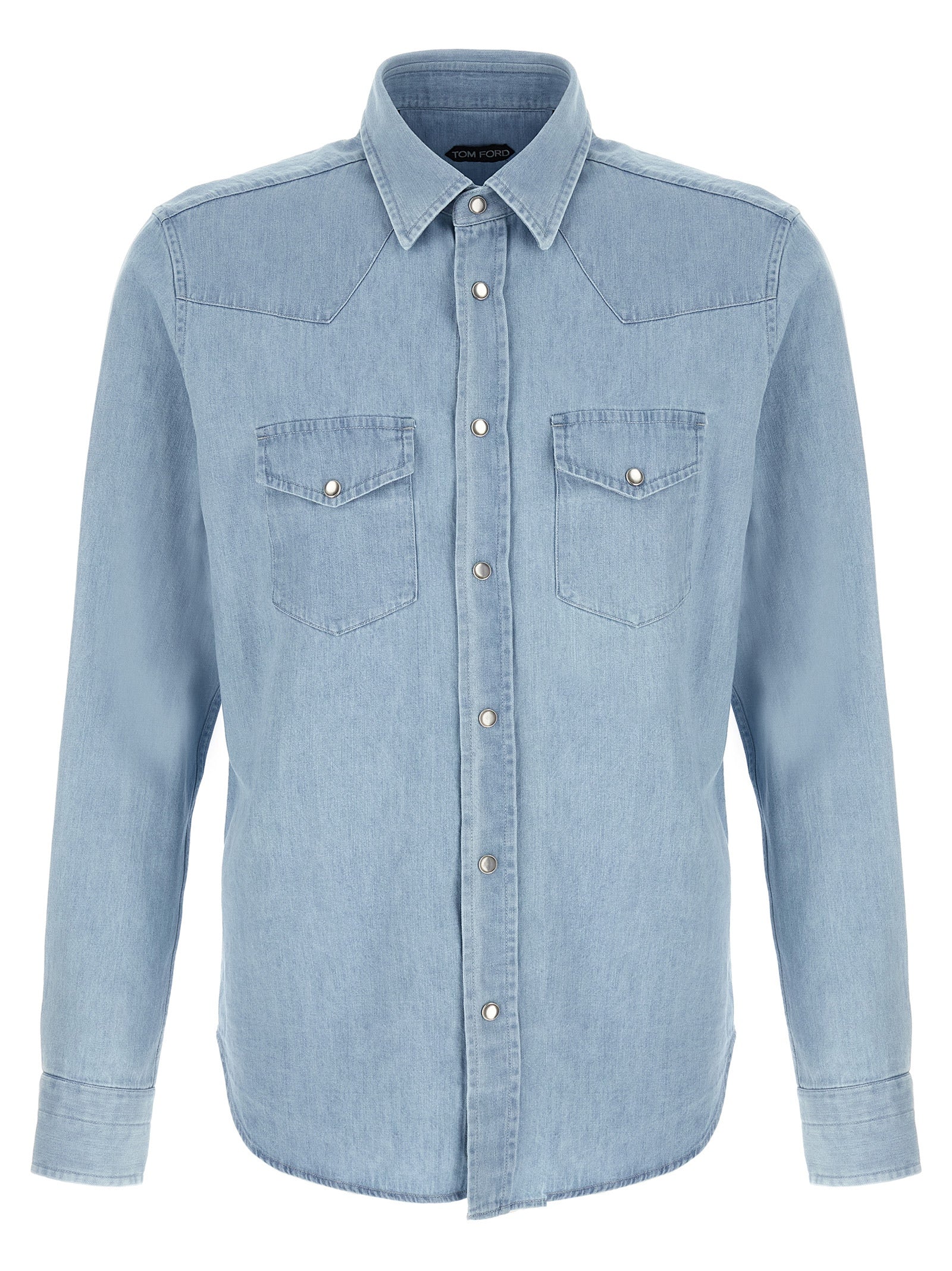TOM FORD Men's Western Shirt Light Blue