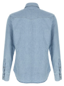 TOM FORD Men's Western Shirt Light Blue