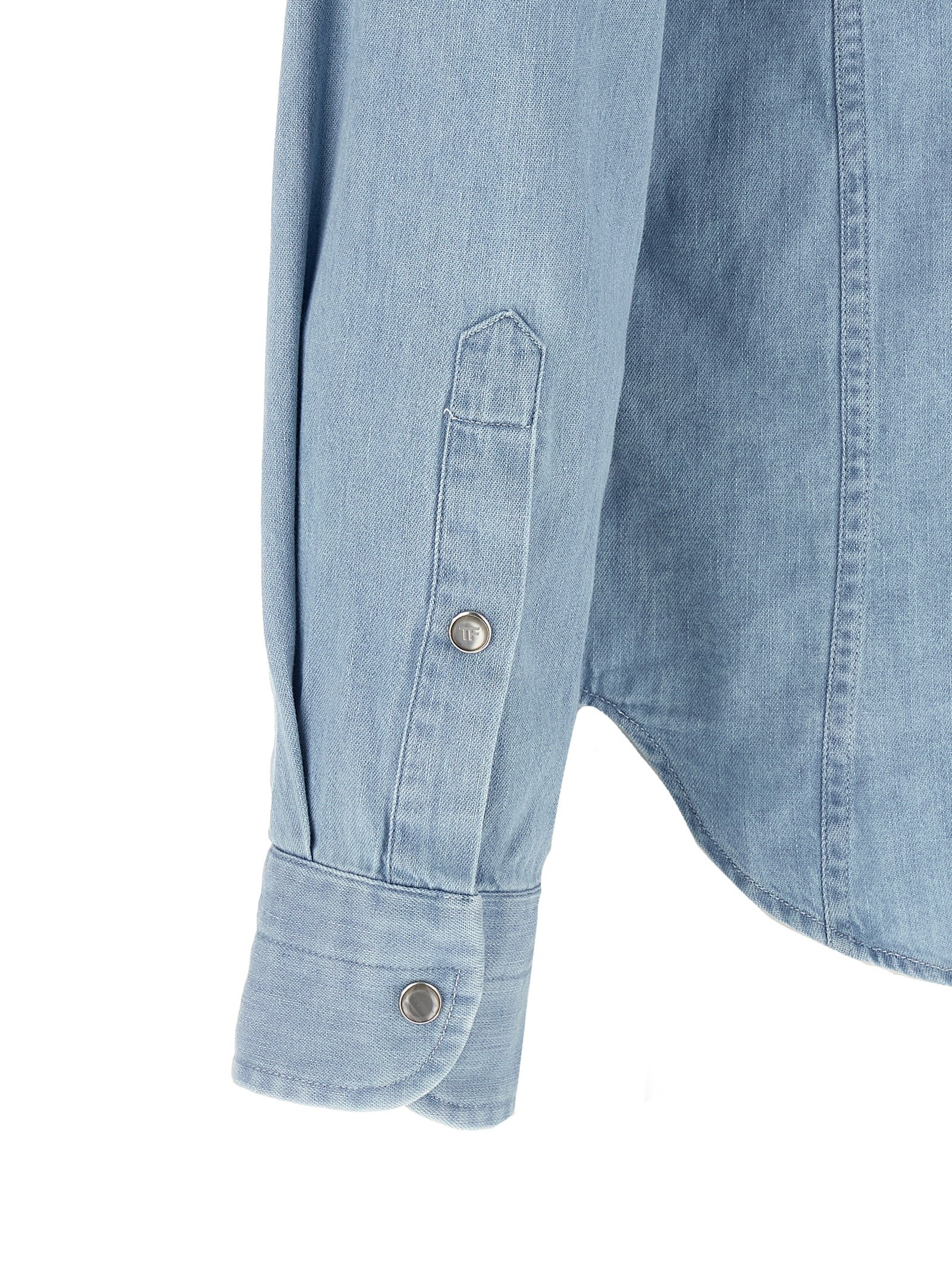 TOM FORD Men's Western Shirt Light Blue