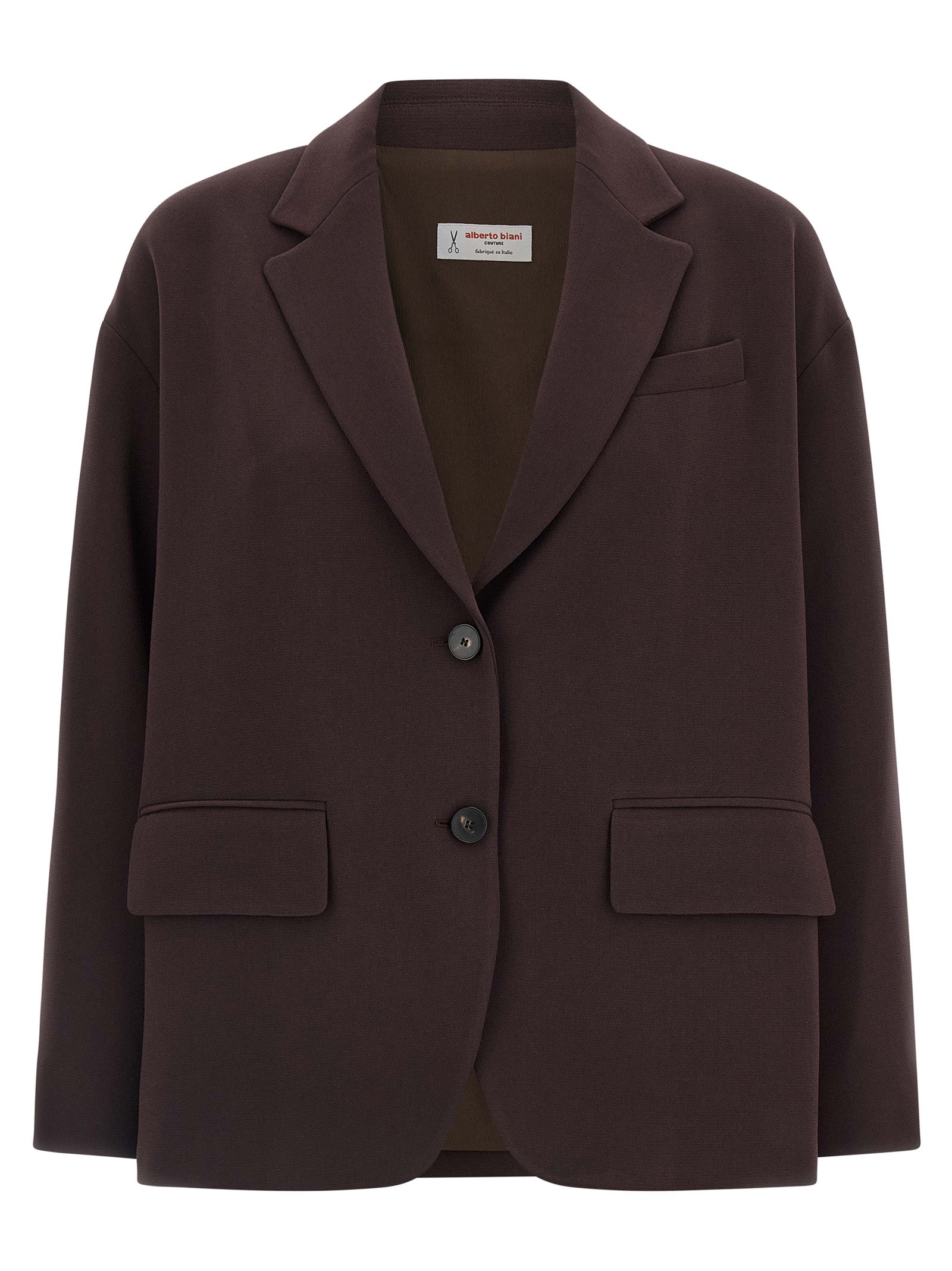 ALBERTO BIANI - ALBERTO BIANI Women’s Two-Button Blazer Brown - Women’s Clothing