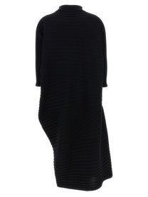 ISSEY MIYAKE - ISSEY MIYAKE Women’s Cotton Cashmere Knit Dress Black - Women’s Clothing