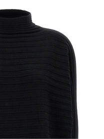 ISSEY MIYAKE - ISSEY MIYAKE Women’s Cotton Cashmere Knit Dress Black - Women’s Clothing