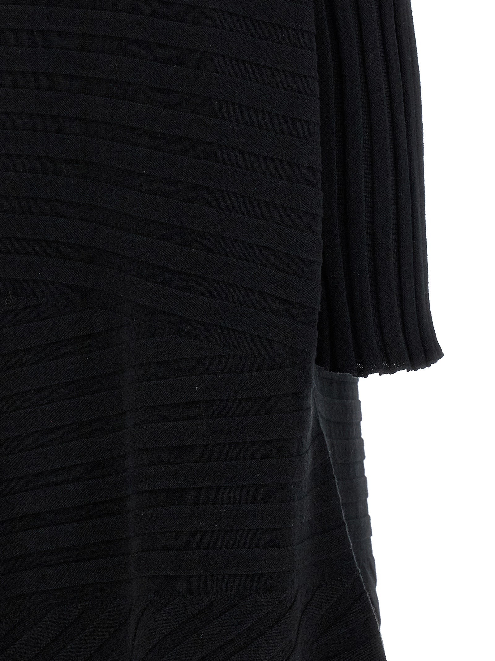 ISSEY MIYAKE - ISSEY MIYAKE Women’s Cotton Cashmere Knit Dress Black - Women’s Clothing