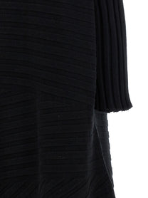 ISSEY MIYAKE - ISSEY MIYAKE Women’s Cotton Cashmere Knit Dress Black - Women’s Clothing