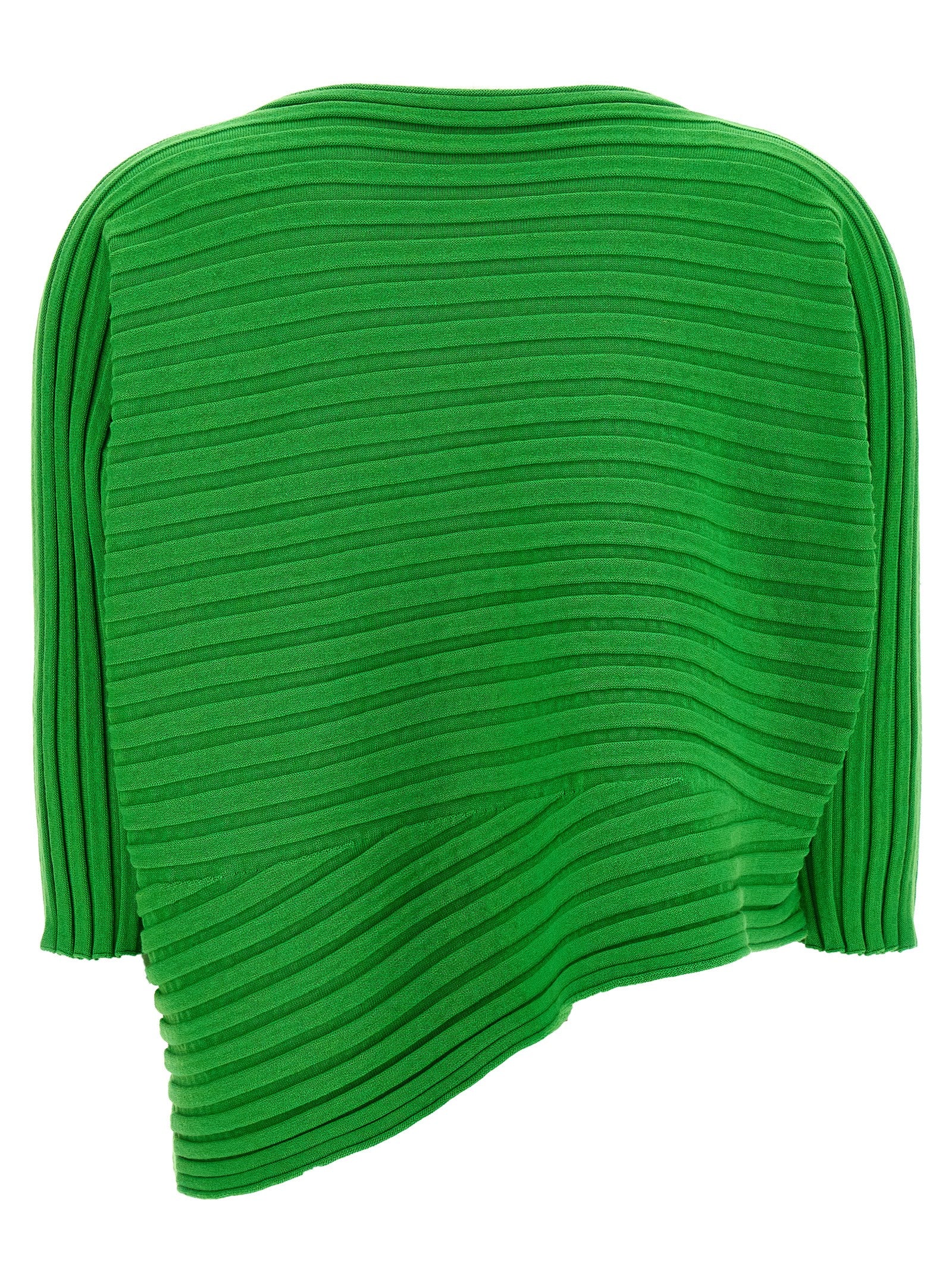 ISSEY MIYAKE - ISSEY MIYAKE Women’s Cotton Cashmere Knit Top Green - Women’s Tops
