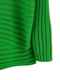 ISSEY MIYAKE - ISSEY MIYAKE Women’s Cotton Cashmere Knit Top Green - Women’s Tops