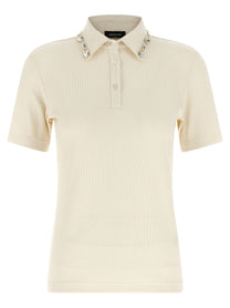 FABIANA FILIPPI - FABIANA FILIPPI - Crystal collar polo shirt - Women’s Tops