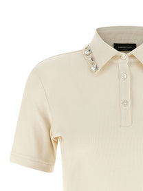 FABIANA FILIPPI - FABIANA FILIPPI - Crystal collar polo shirt - Women’s Tops