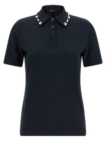 FABIANA FILIPPI - FABIANA FILIPPI - Crystal collar polo shirt - Women’s Tops