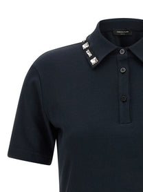 FABIANA FILIPPI - FABIANA FILIPPI - Crystal collar polo shirt - Women’s Tops