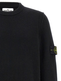 STONE ISLAND - STONE ISLAND Men’s Logo Badge Sweater Black - Men’s Knitwear