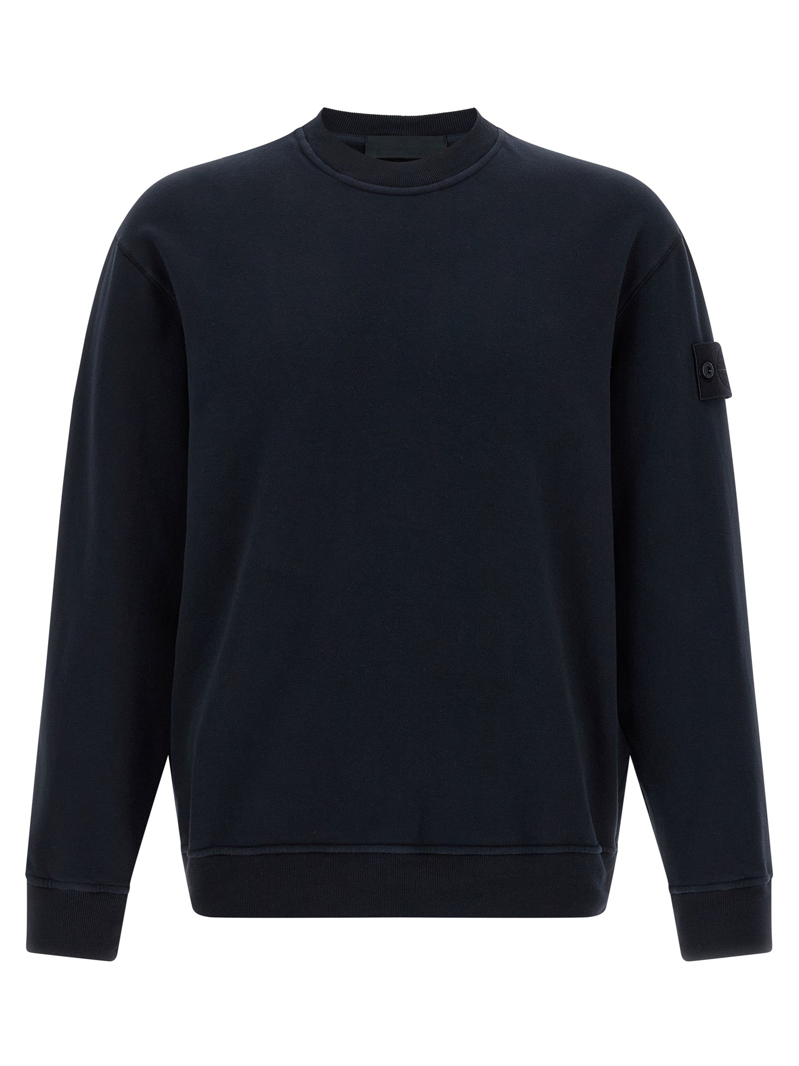 STONE ISLAND - STONE ISLAND Men’s Logo Badge Sweatshirt Blue - Men’s Sweatshirts