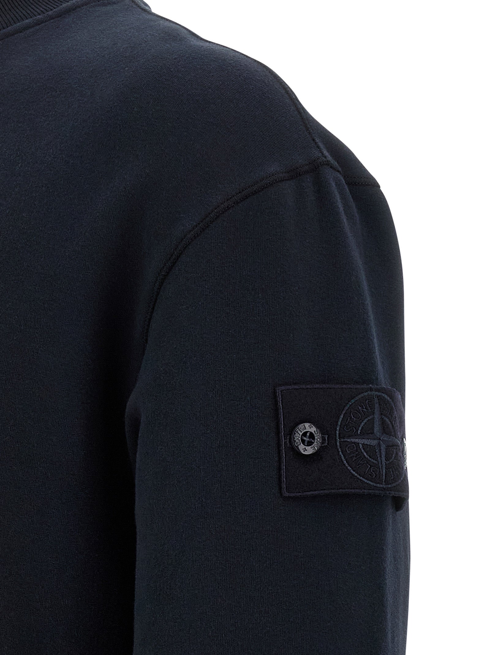 STONE ISLAND - STONE ISLAND Men’s Logo Badge Sweatshirt Blue - Men’s Sweatshirts