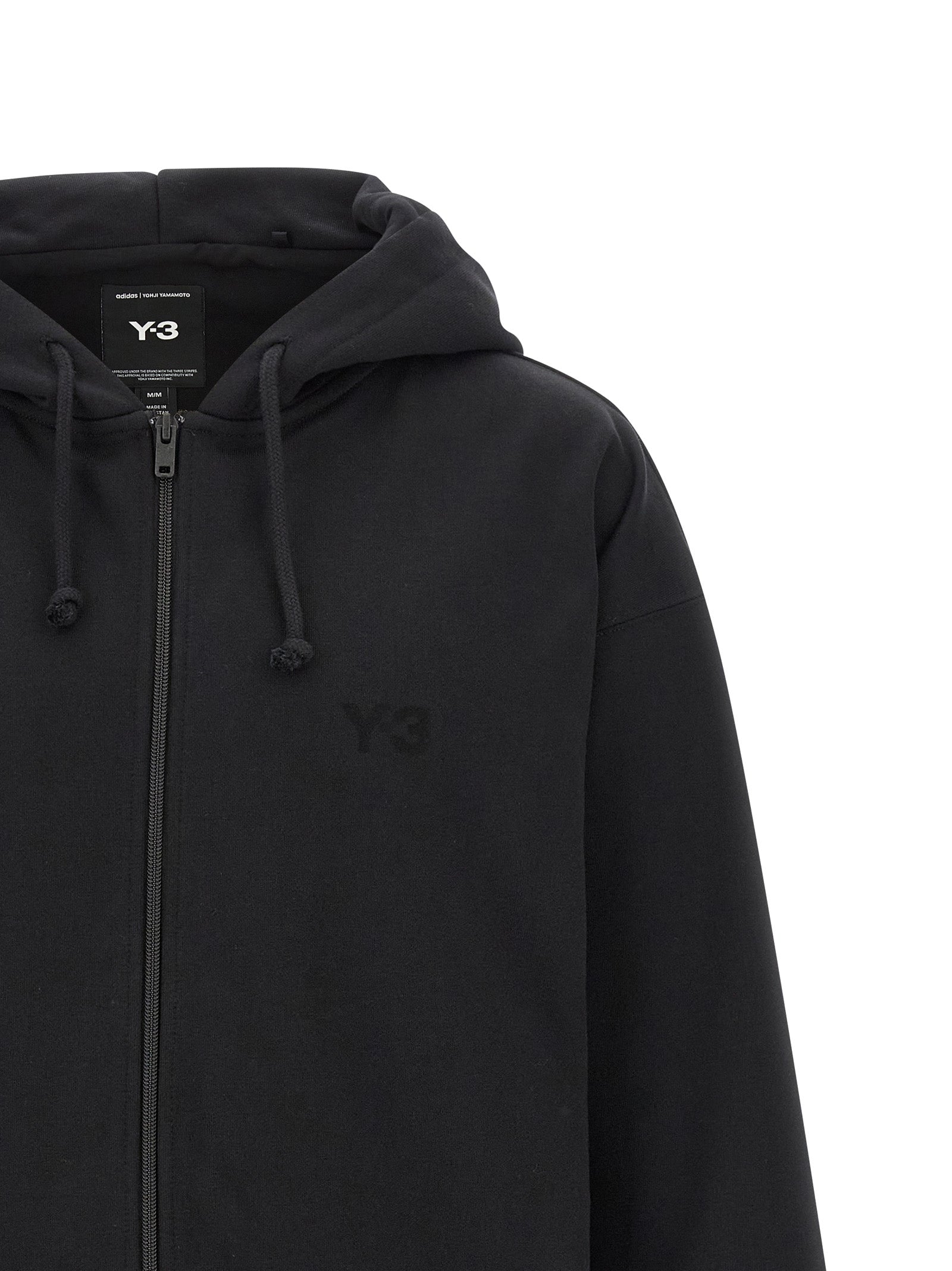 Y-3 - Y-3 Unisex Y-3 Brushed Terry Zip Hoodie Black - Women’s Sweatshirts