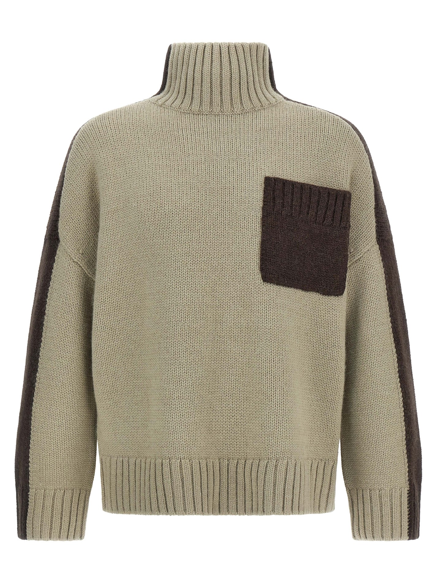 J.W.ANDERSON - J.W.ANDERSON Men’s Two Tone Patch Pocket Sweater Multicolor - Men’s Knitwear