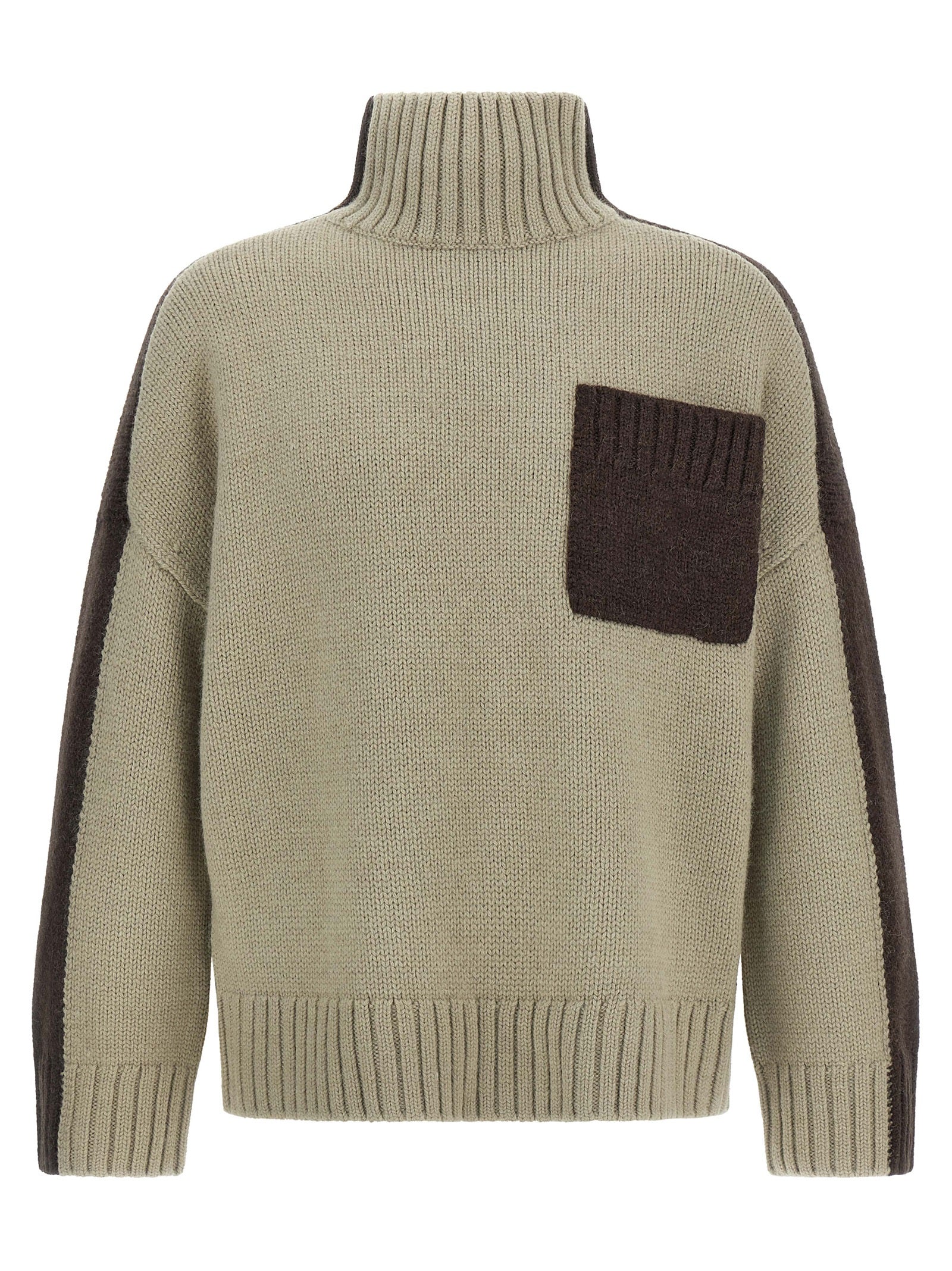J.W.ANDERSON - J.W.ANDERSON Men’s Two Tone Patch Pocket Sweater Multicolor - Men’s Knitwear
