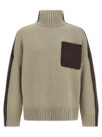 J.W.ANDERSON - J.W.ANDERSON Men’s Two Tone Patch Pocket Sweater Multicolor - Men’s Knitwear