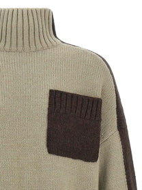 J.W.ANDERSON - J.W.ANDERSON Men’s Two Tone Patch Pocket Sweater Multicolor - Men’s Knitwear
