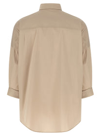 BRUNELLO CUCINELLI - BRUNELLO CUCINELLI Women’s Shiny Trim Shirt Beige - Women’s Tops