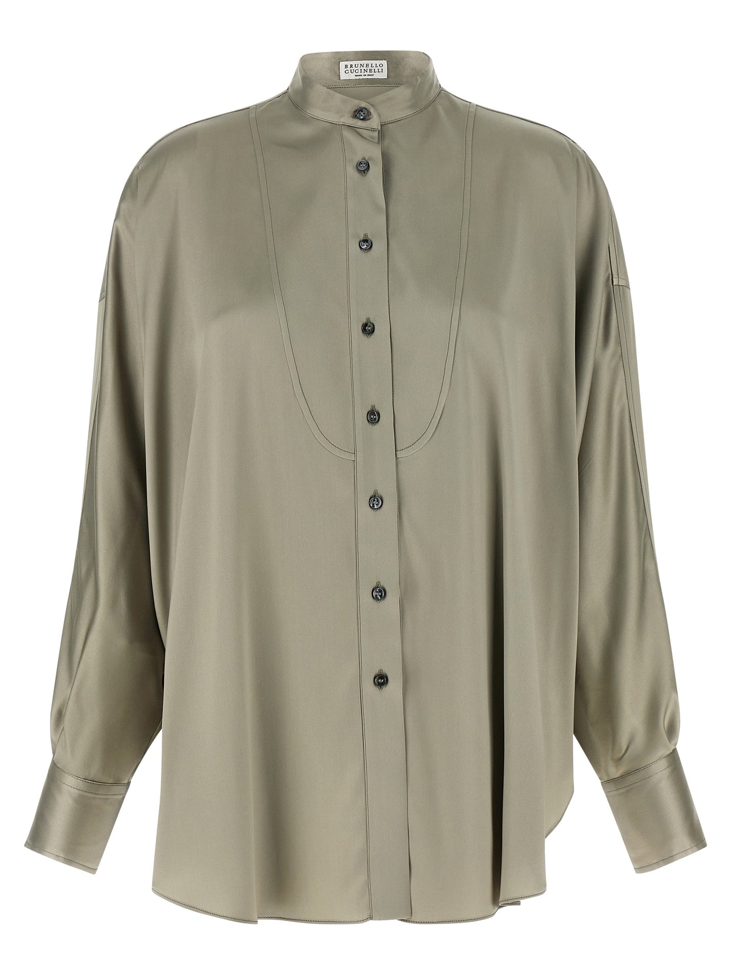 BRUNELLO CUCINELLI - BRUNELLO CUCINELLI - Korean collar shirt - Women’s Tops