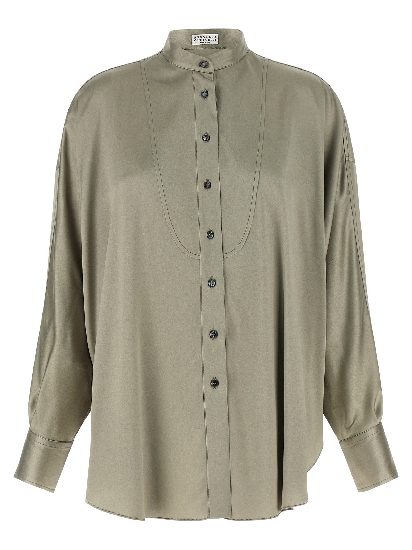 BRUNELLO CUCINELLI - BRUNELLO CUCINELLI - Korean collar shirt - Women’s Tops